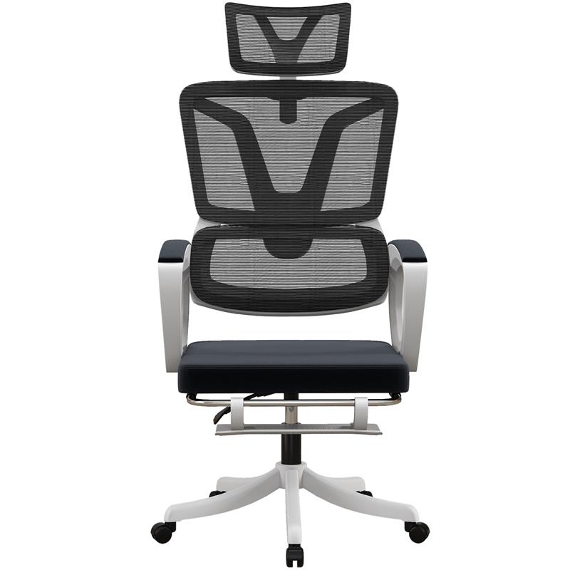 Image of SEDIA DA UFFICIO ERGONOMICA AD ALTEZZA REGOLABILE CON POGGIAPIEDI E POGGIATESTA, 66X58X110-118 CM, NERO