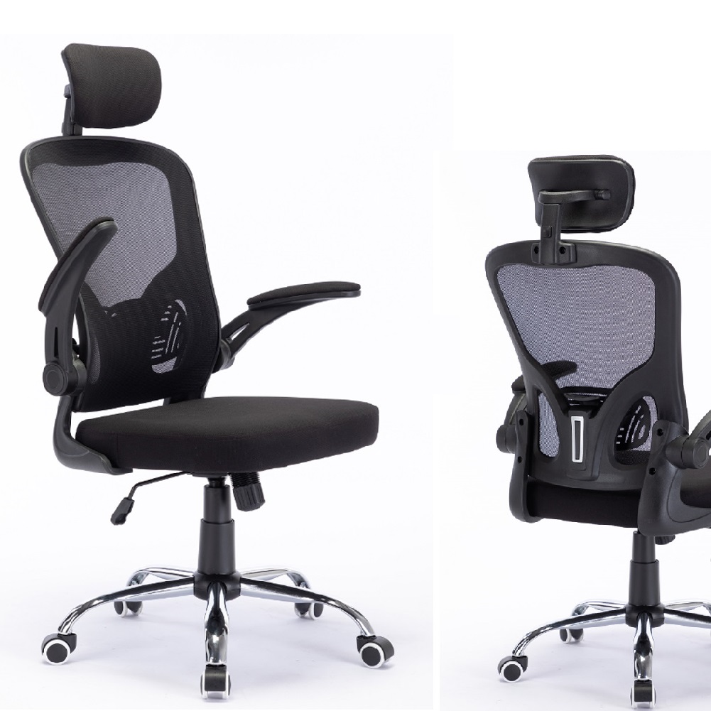 Image of Sedia Ufficio Ergonomica con Schienale Alto Poggiatesta e Braccioli Regolabili