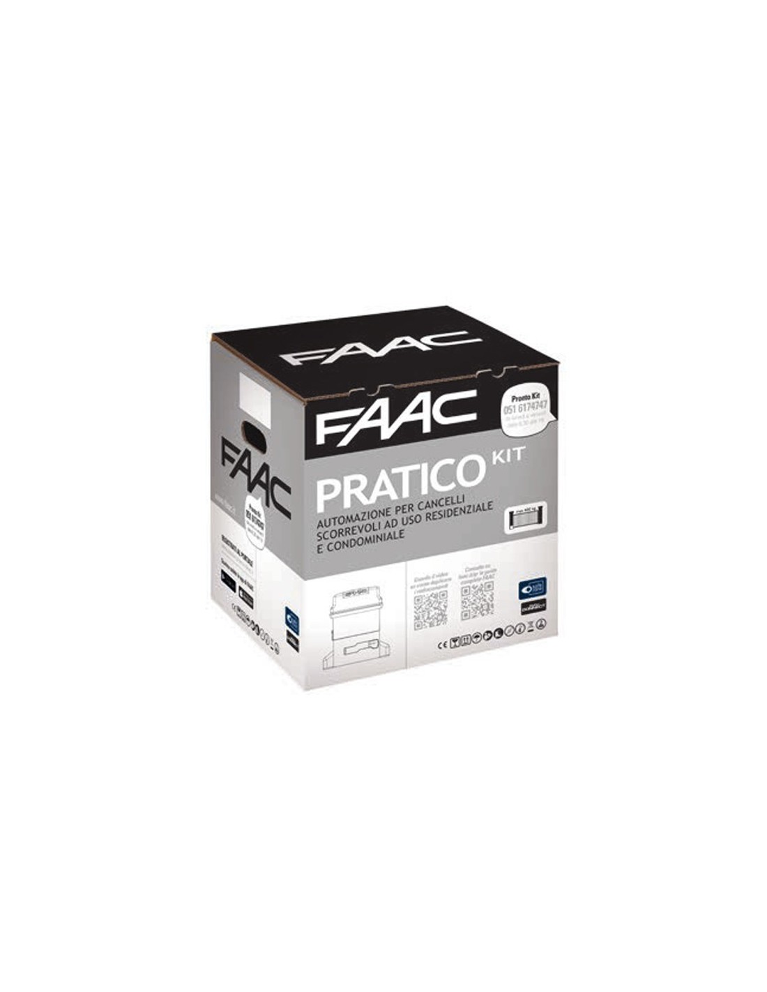 Faac Pratico 746 C Z16 Kit Automazione Cancello Scorrevole 600kg 105940 Scorrevoli