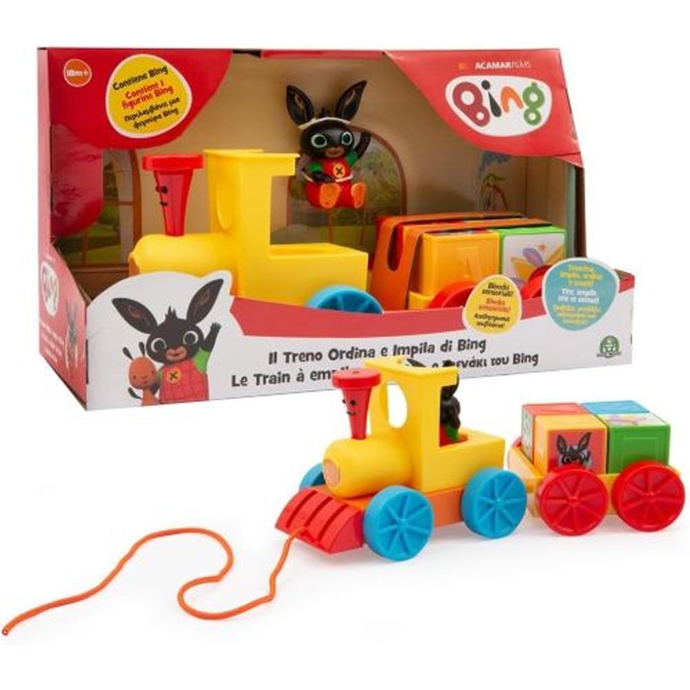 Image of Bing Trenino con Cubi Numerati Carrozza Removibile Gioco Giocattolo Idea Regalo