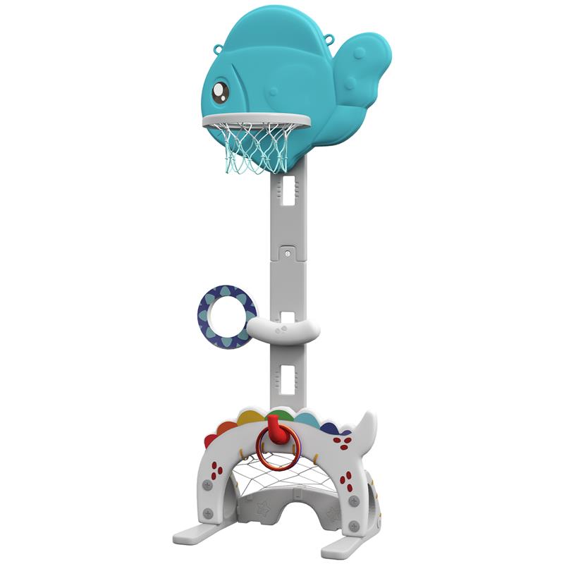 Image of CANESTRO BASKET PER BAMBINI 5 IN 1 CON ALTEZZA REGOLABILE PORTA DA CALCIO E GOLF ETÀ 3-6 ANNI