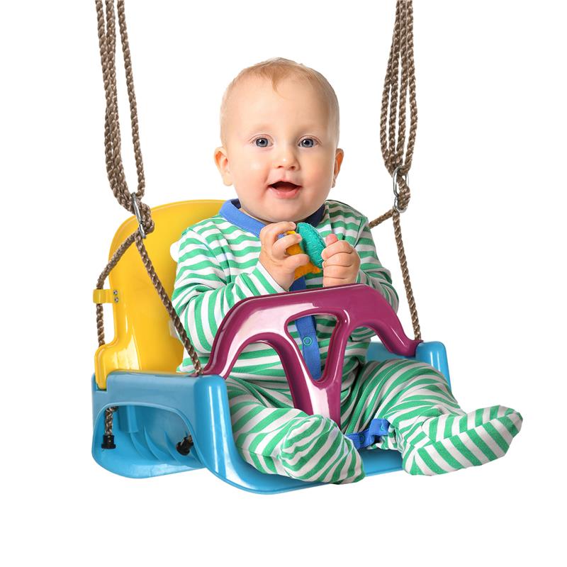 Image of ALTALENA BAMBINI 3 IN 1 DA INTERNO ED ESTERNO, CORDA REGOLABILE E CINTURA DI SICUREZZA ETÀ 9-36 MESI BLU