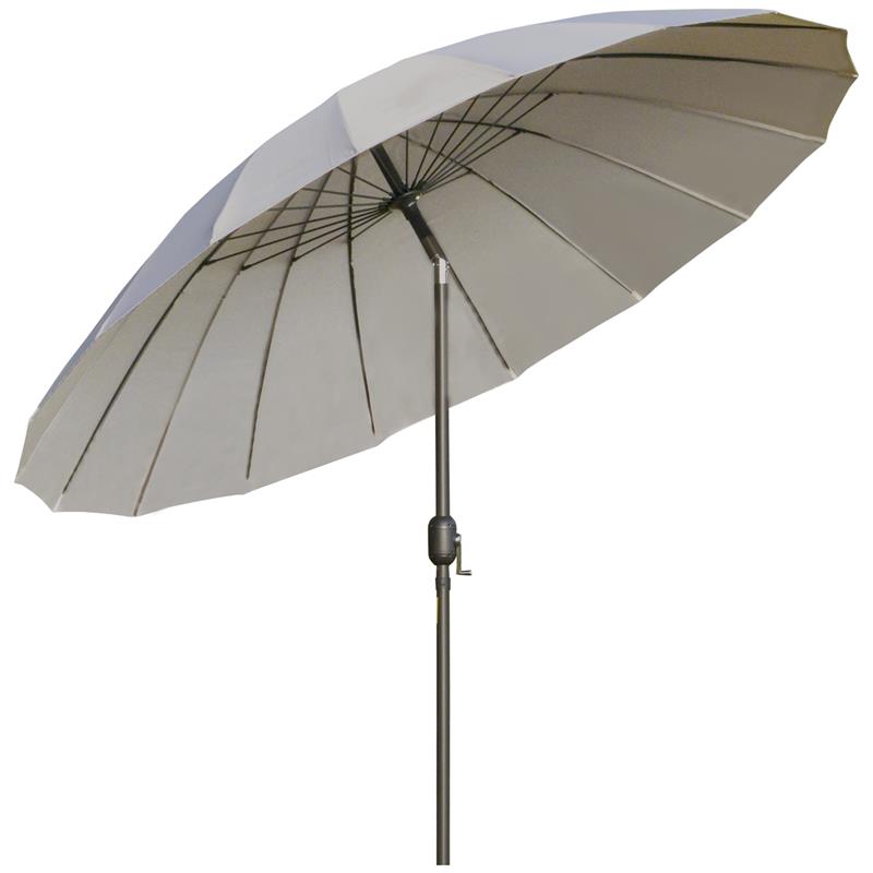 Image of OMBRELLONE DA GIARDINO E TERRAZZA 2.5X2.5 M A MANOVELLA CON 18 STECCHE E INCLINABILE GRIGIO