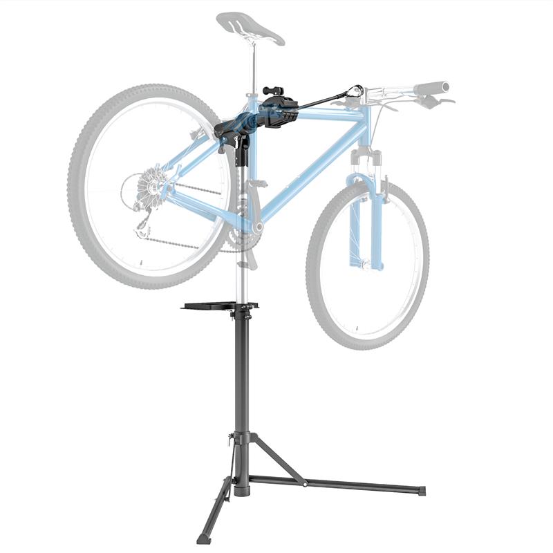 Image of CAVALLETTO BICI PER MANUTENZIONE CON ALTEZZA REGOLABILE GIREVOLE A 360° PIEGHEVOLE MASSIMO 40 KG NERO