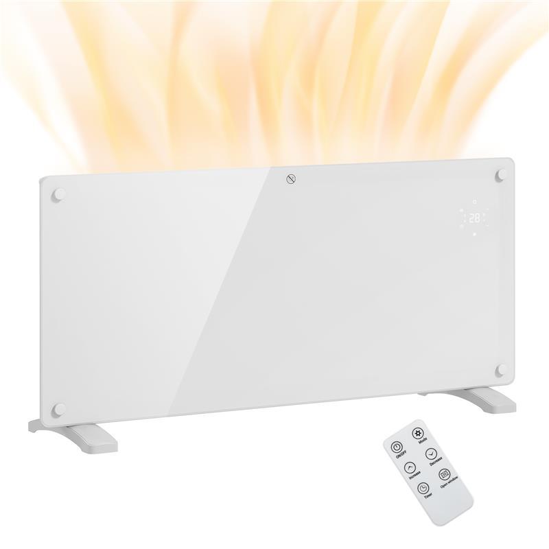 Image of RISCALDATORE A CONVEZIONE 2000W A TEMPERATURA REGOLABILE CON TELECOMANDO E TIMER 87X21.5X44.5 CM BIANCO
