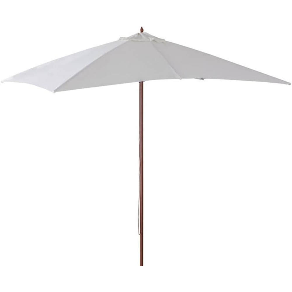 Ombrellone da Giardino in Legno Palo Centrale Telo Ecrù Verdelook Formato: 3 x 2 m