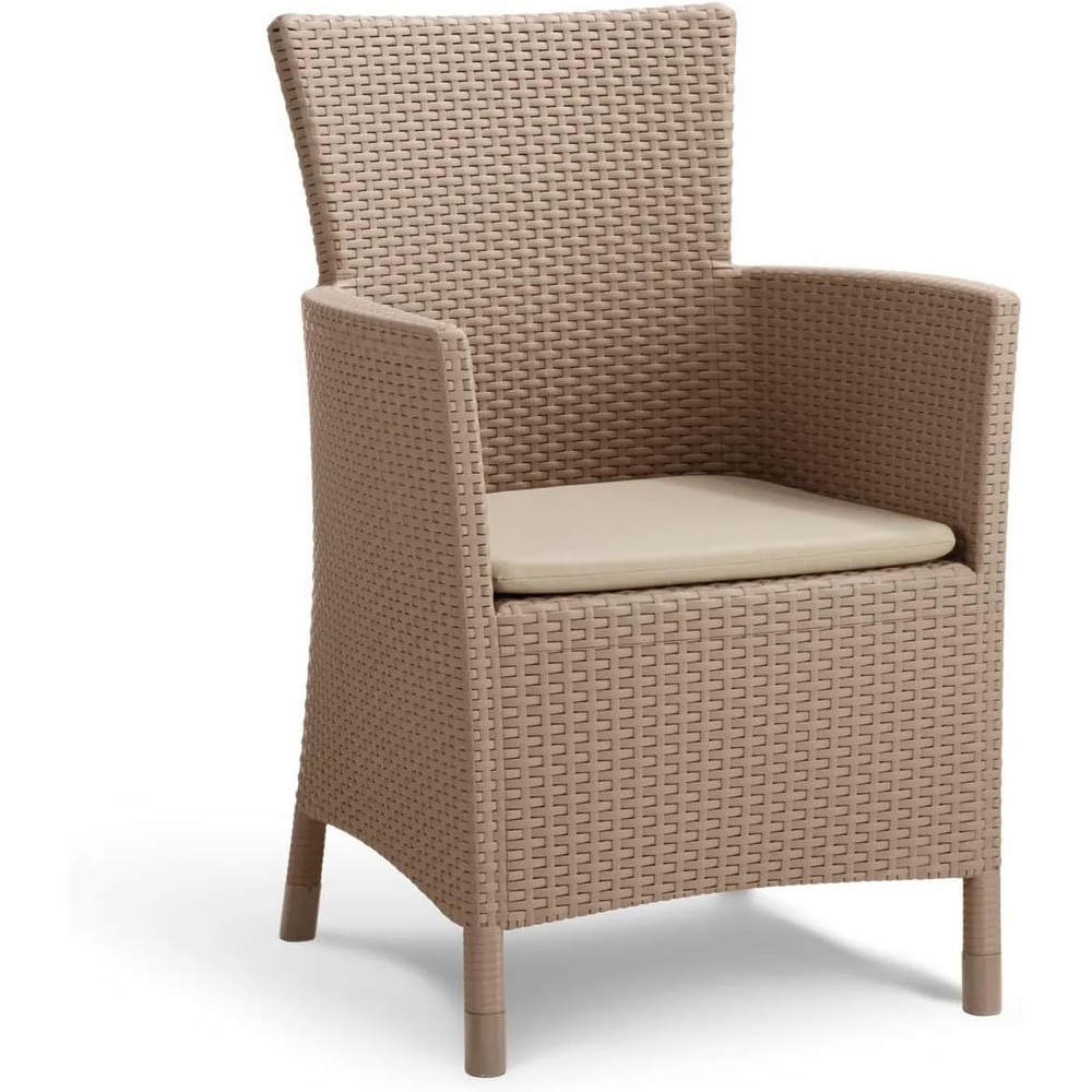 Poltrona da Esterno con Cuscino Keter Iowa Colore: Cappuccino