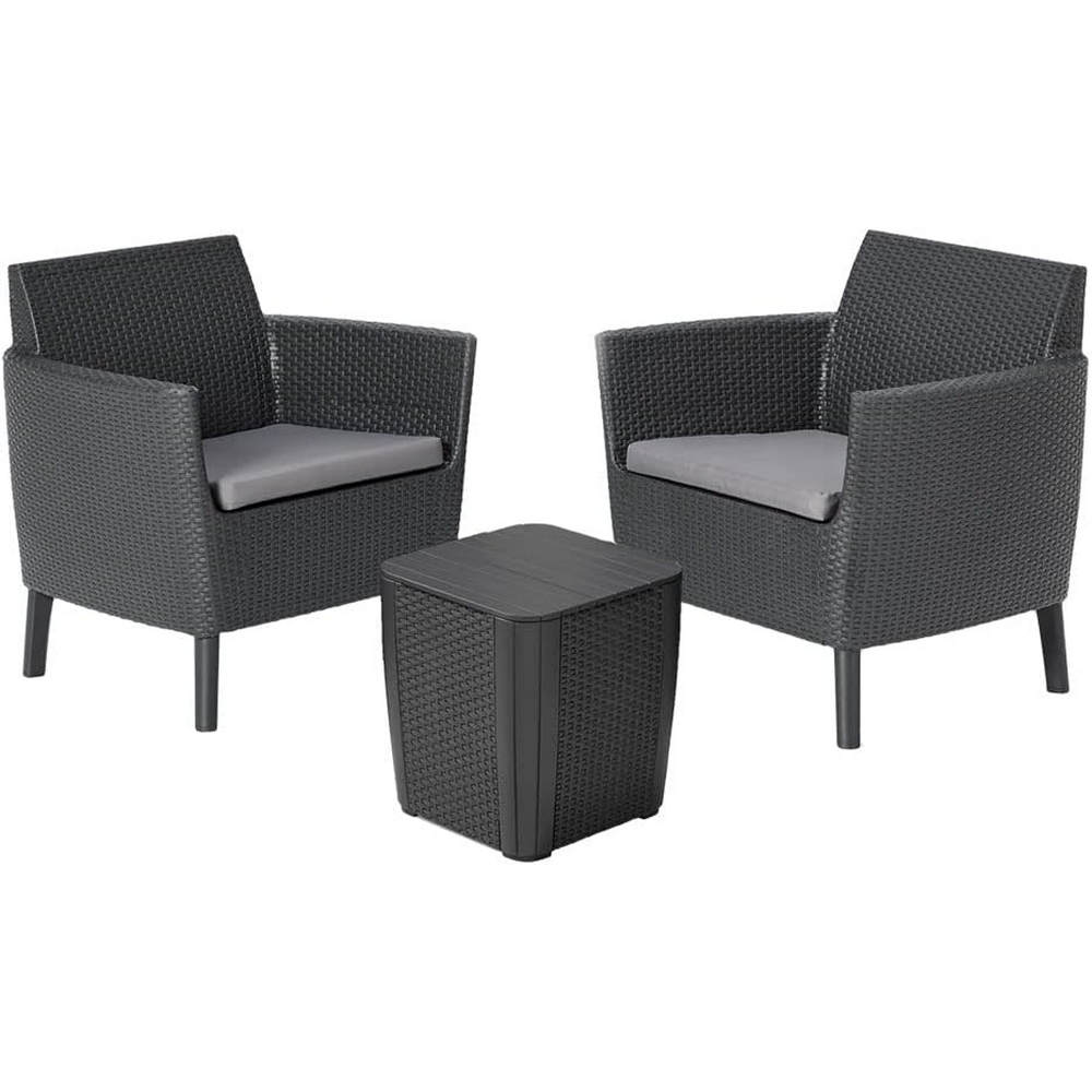 Set da Giardino Keter Salemo Balcony Tavolino Contenitore 39x39 cm