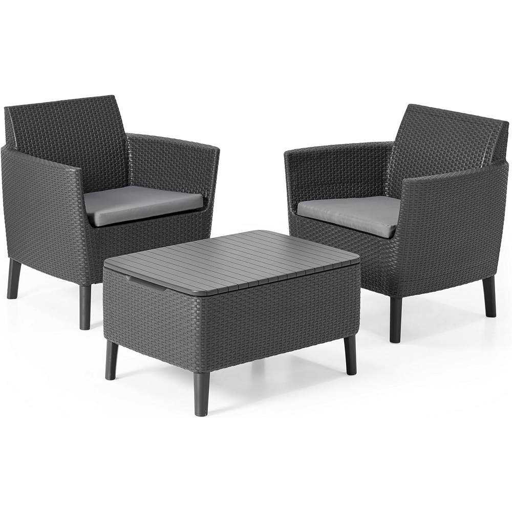 Set da Giardino Keter Salemo Balcony Tavolino Contenitore 76 cm