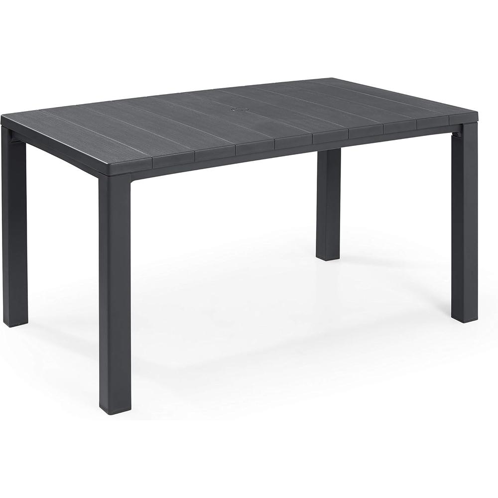 Tavolo da Esterno Keter Julie in Plastica effetto Legno Colore: Grafite