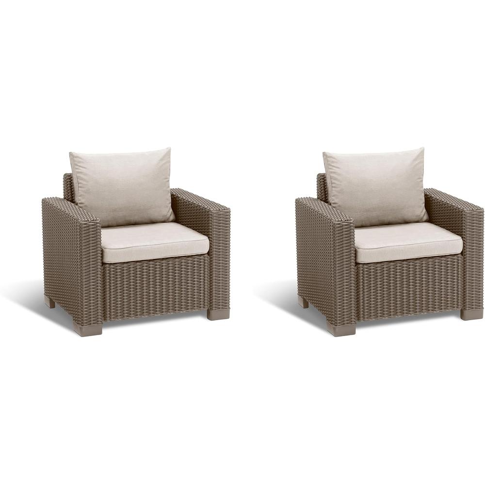 Set Poltrone da Esterno Keter California in Resina Colore: Cappuccino