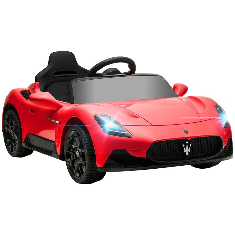 MACCHINA PER BAMBINI MASERATI MC20 GUIDA MANUALE TELECOMANDO E FARI LED ETÀ 3-6 ANNI ROSSO