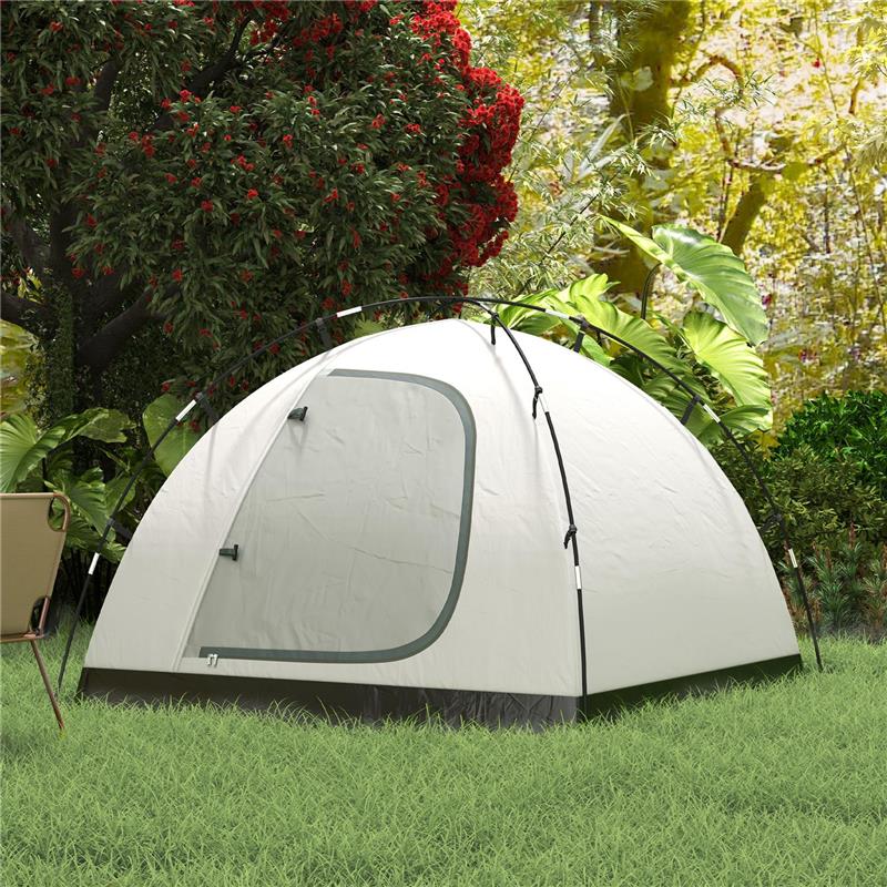 Image of TENDA DA CAMPEGGIO 3 PERSONE CON CAMERA E VERANDA IMPERMEABILE 3000MM E BORSA DI TRASPORTO AZZURRO
