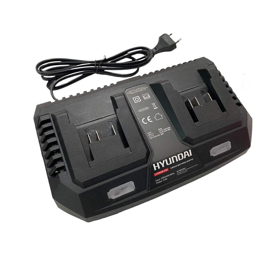 Caricabatterie Rapido Hyundai Doppio Slot 20 V 3 Ah 25040