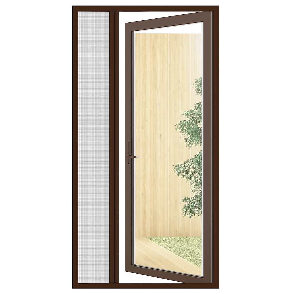 ZANZARIERA IN KIT PORTA 140Xh240 MARRONE