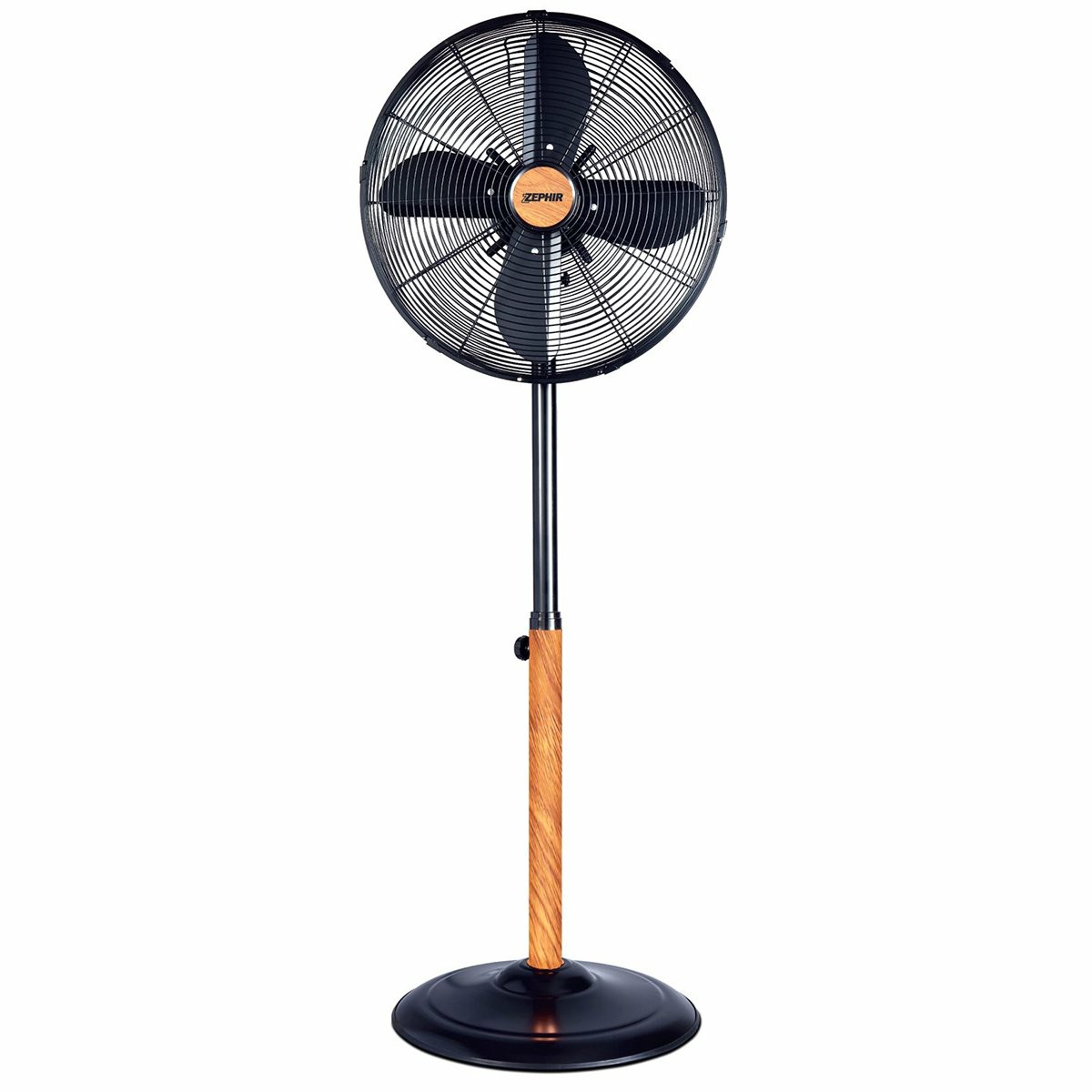 Ventilatore Piantana 50W Nero Effetto Legno - Westim
