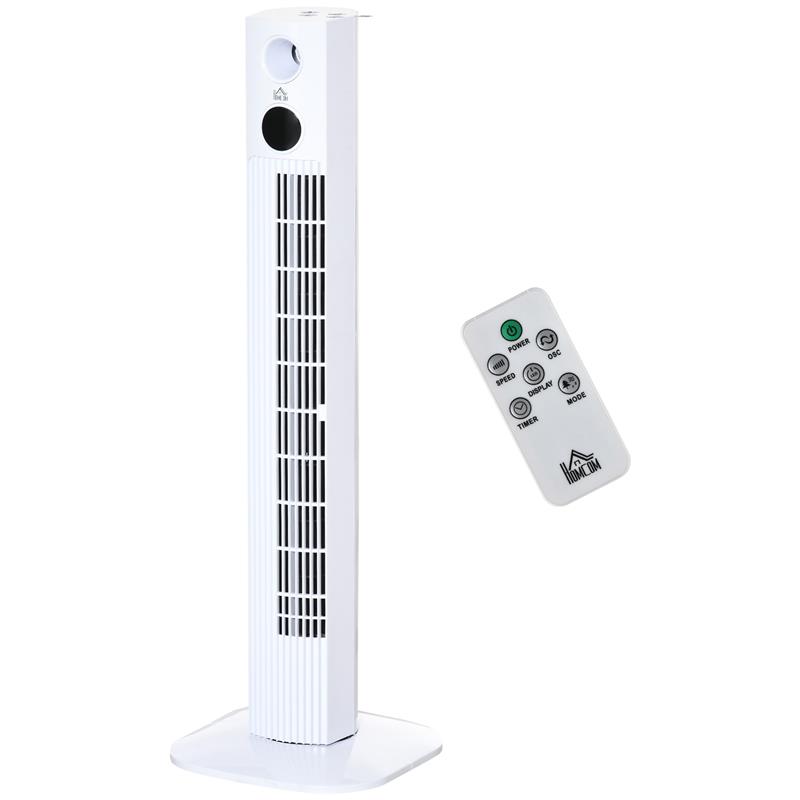 Image of VENTILATORE A TORRE 45W A 3 MODALITÀ E 3 VELOCITÀ CON TIMER DA 12H E DIFFUSORE, 31.5X31.5X96 CM, BIANCO