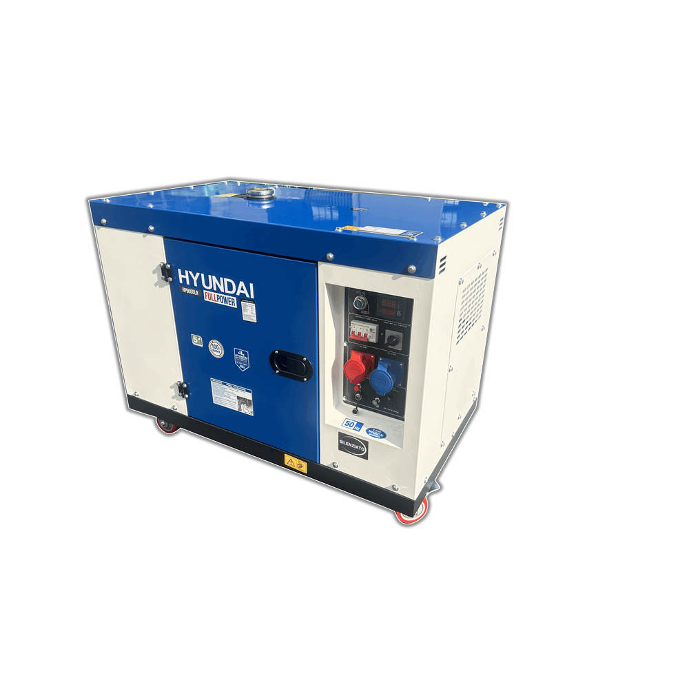 Generatore di Corrente Diesel Hyundai 65255 Silenziato Monofase 8,5 kW