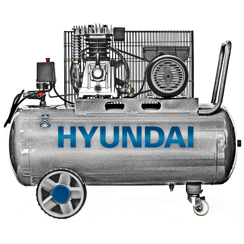 Compressore d’aria Hyundai 65604 100l Lubrificato con Ruote