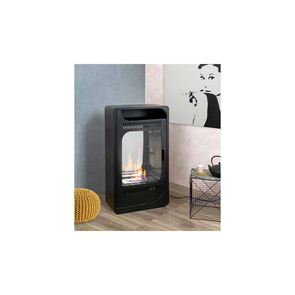 Stufa a Bioetanolo Fiammetta Ventilata GMR Trading Colore: Nero