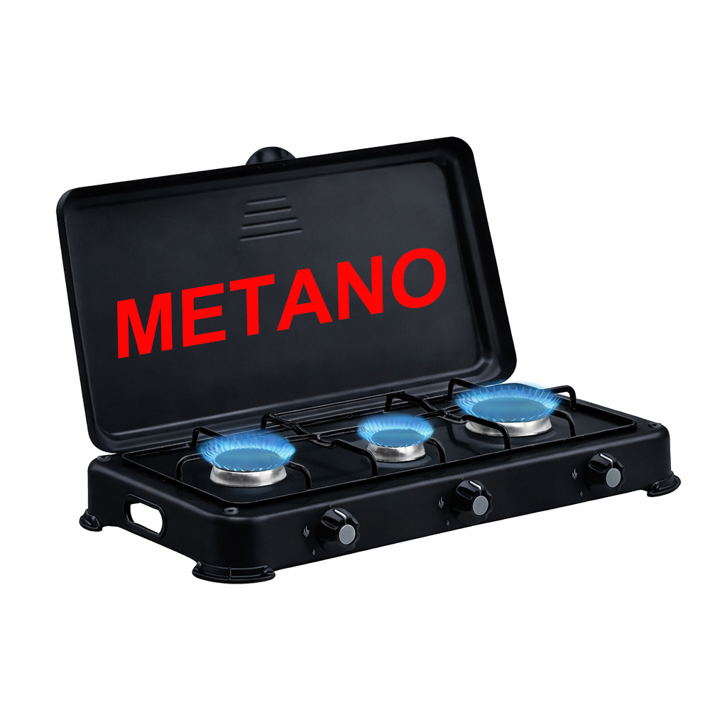 Fornello 3 Fuochi Nero 