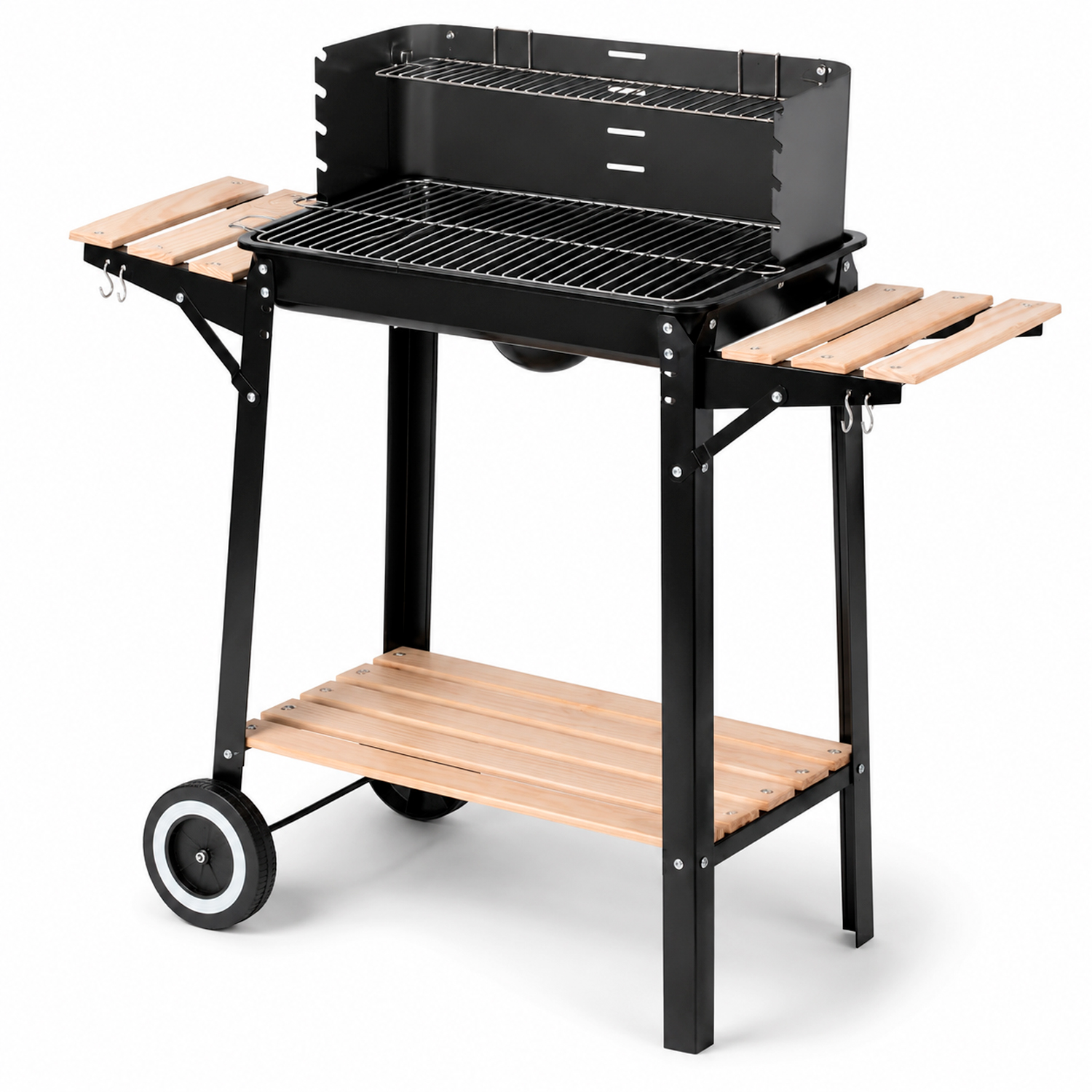 Barbecue A Carbone Con Griglia E Paravento Antivent…