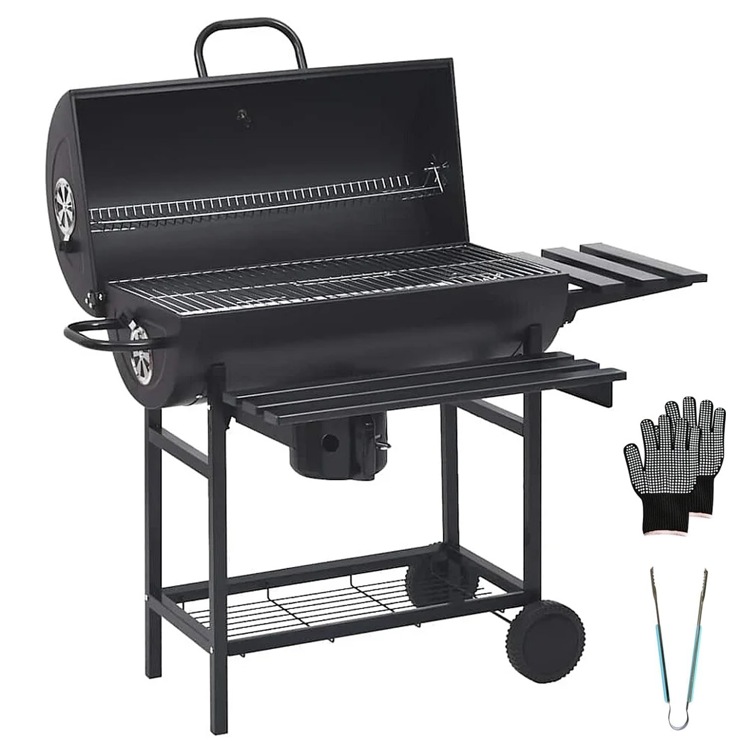 Barbecue A Carbone Con Coperchio Termometro Integra…