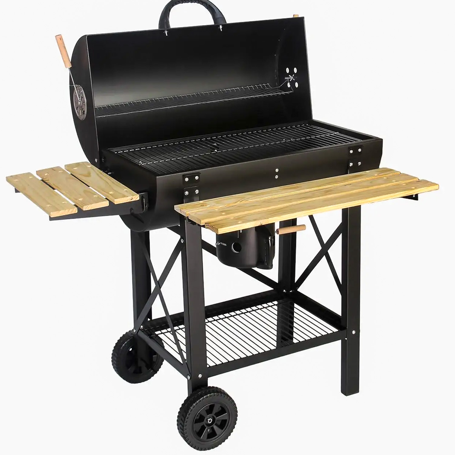Barbecue A Carbone Con Coperchio E Ripiani Laterali…