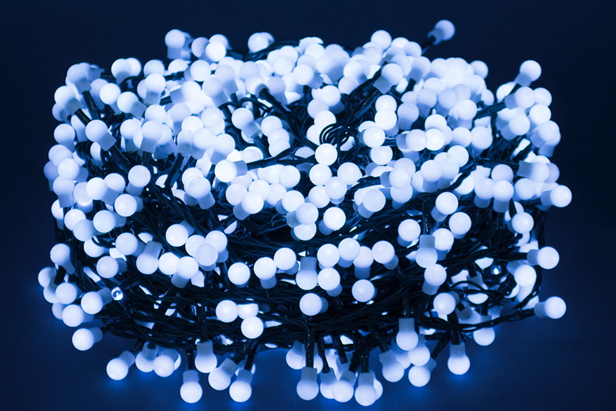 Image of Luci di Natale a Palla Palline Led Esterno Interno Bianca Calda Addobbi Albero Numero Led: 1000, Temperatura di colore: Luce Bianca