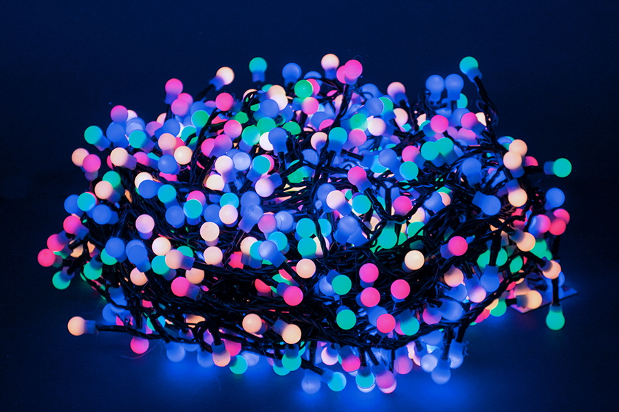 Image of Luci di Natale a Palla Palline Led Esterno Interno Bianca Calda Addobbi Albero Temperatura di colore: Multicolor, Numero Led: 1000