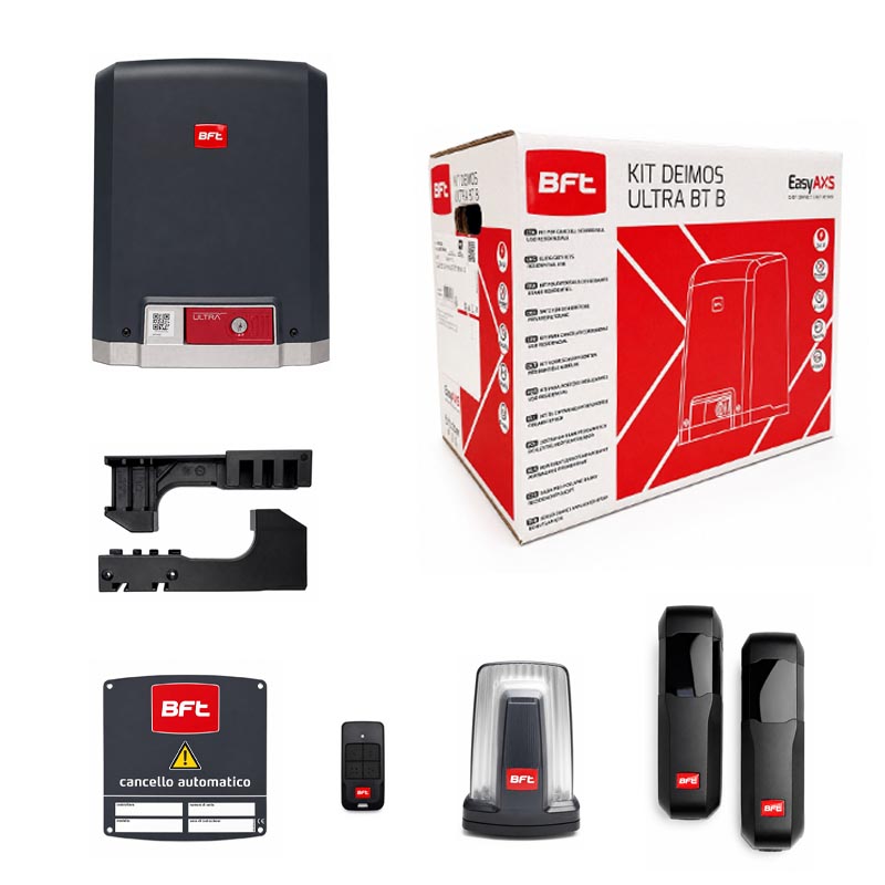 Kit Completo 24V Per Cancelli Scorrevoli Fino A 400 Kg BFT DEIMOS ULTRA BT KIT B400 ITA R925364 00002 2618200