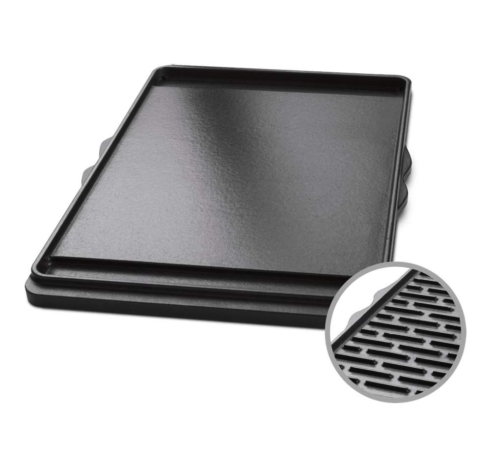 Image of Piastra in Ghisa Barbecue Spirit 3 SmokeFire EX4 EX6 Doppio Lato Weber 7598