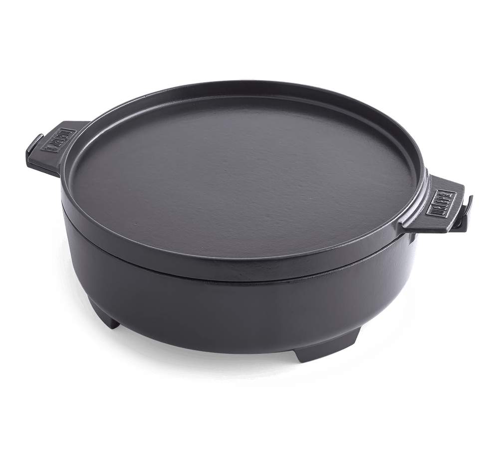 Cocotte 2 in 1 Ghisa Coperchio e Piastra per Barbecue Zuppe Stufati Weber 8857