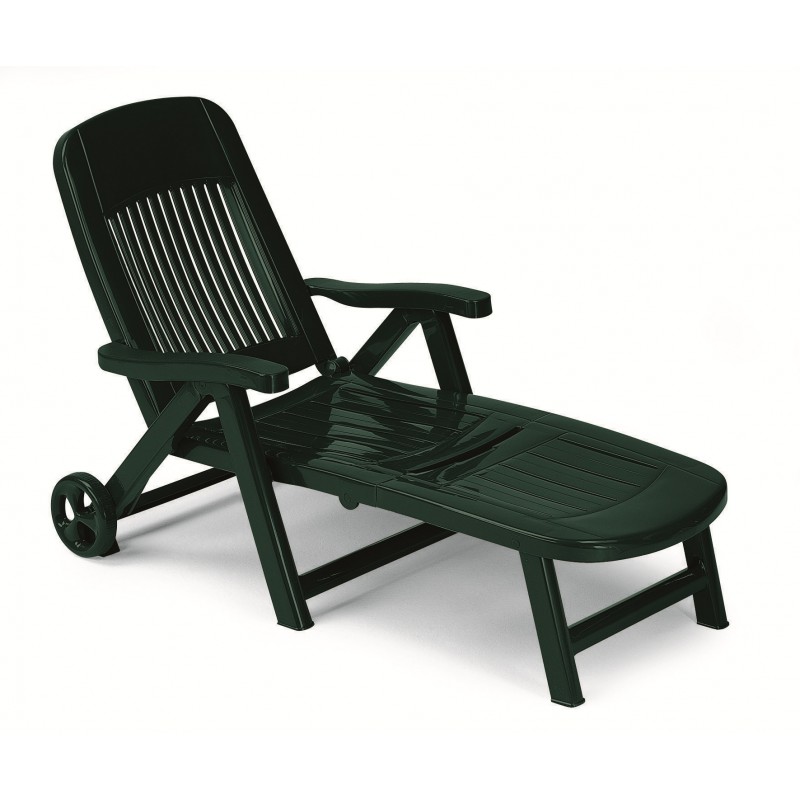 Lettino Prendisole Sedia Sdraio Reclinabile In Plastica Lettino