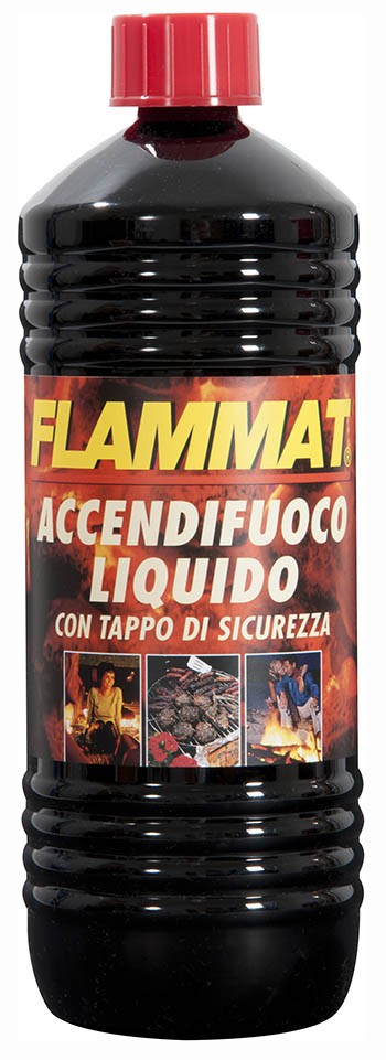 Image of 12 CONF. FLAMMAT ACCENDIFUOCO LIQUIDO DA LT.1 PER BARBECUE CAMINI STUFE