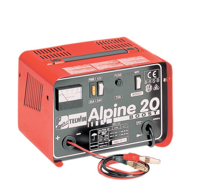 CARICABATTERIA AUTO PORTATILE TELWIN ALPINE 20 BOOST TENSIONE 12-24V CARICA BATT