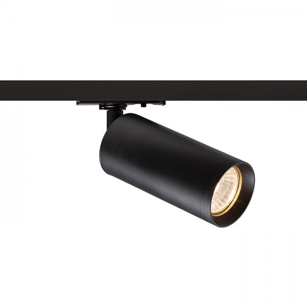 Image of Faretto cilindrico BELENOS per binario monofase nero 230V LED GU10 9W