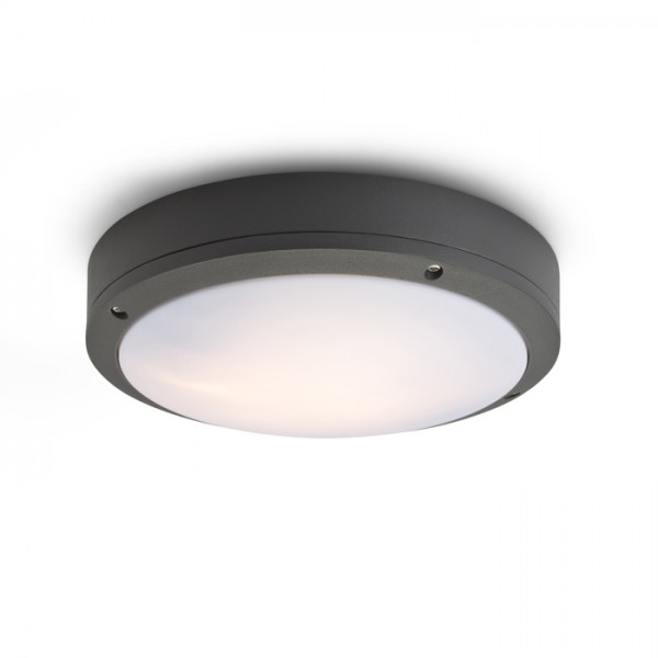 Image of Plafoniera SONNY da soffitto grigio antracite 230V E27 2x18W IP54