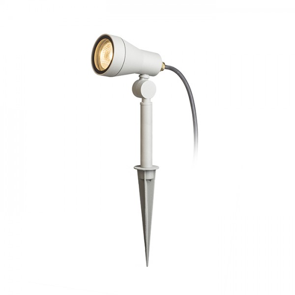 Image of Faretto DIREZZA con picchetto grigio argento 230V GU10 35W IP54