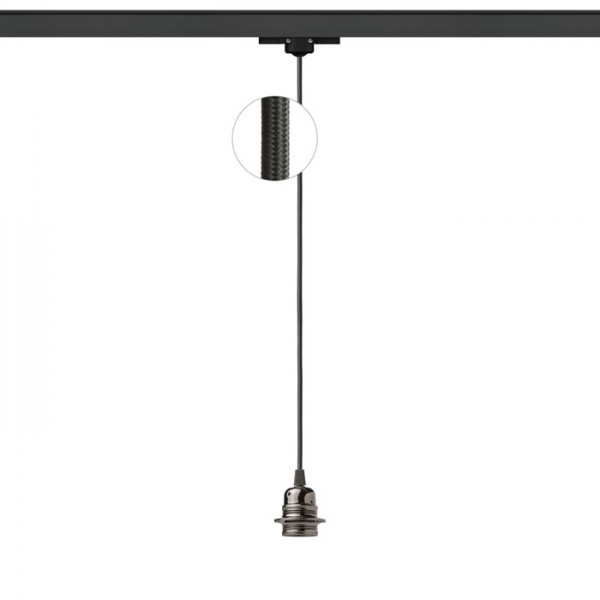 Image of Cavo in tessuto ELISA per portalampada da soffitto a sospensione per binario trifase AN+CN+PC 230V E27 28W