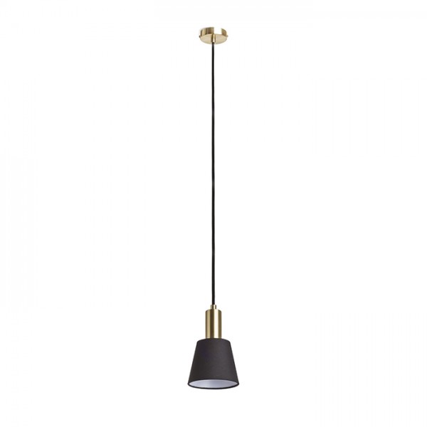 Image of Lampadario ICAR a sospensione nero/oro 230V E27 15W