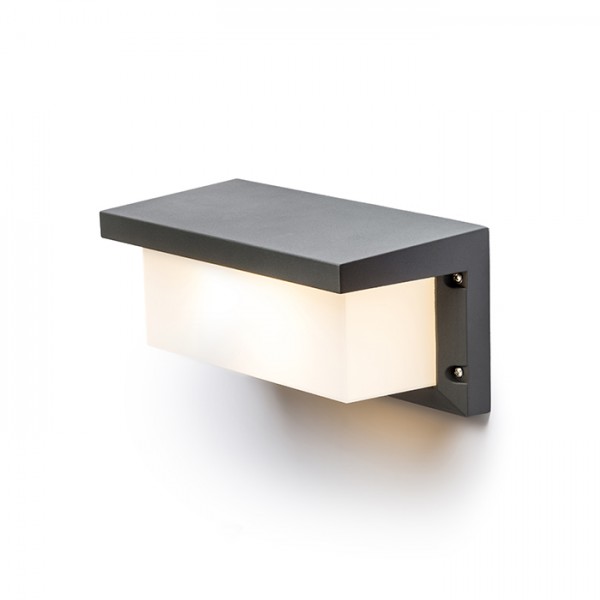 Image of Lampada plafoniera applique HIDE RC da parete grigio antracite 230V E27 18W IP54