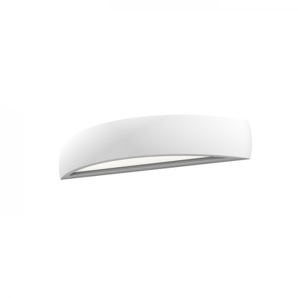 Image of Faretto CRESCENT L da parete in gesso Verniciabile 230V E14 2x28W