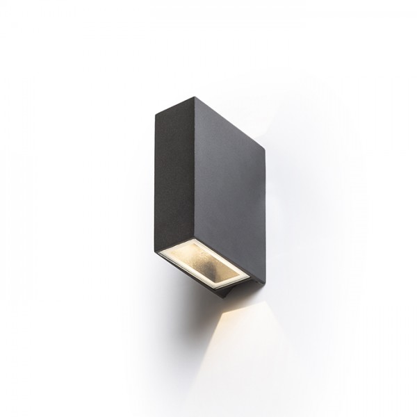 Image of Lampada applique UKKO da parete nero 230V LED 2x3W 55Â° IP54 3000K