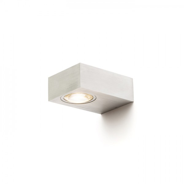 Image of Faretto applique KORSO II da parete alluminio pettinato 230V LED 2x3W 120° IP54 3000K