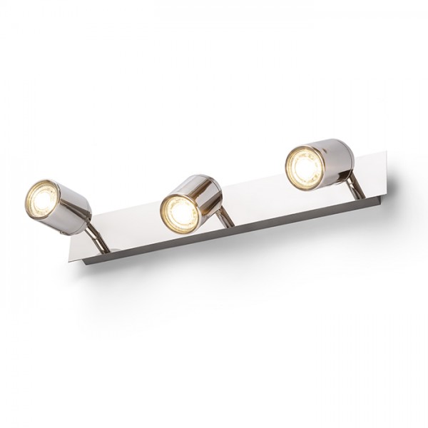 Image of Faretto DUBLIN III plafoniera/applique cromo 230V GU10 3x9W IP44