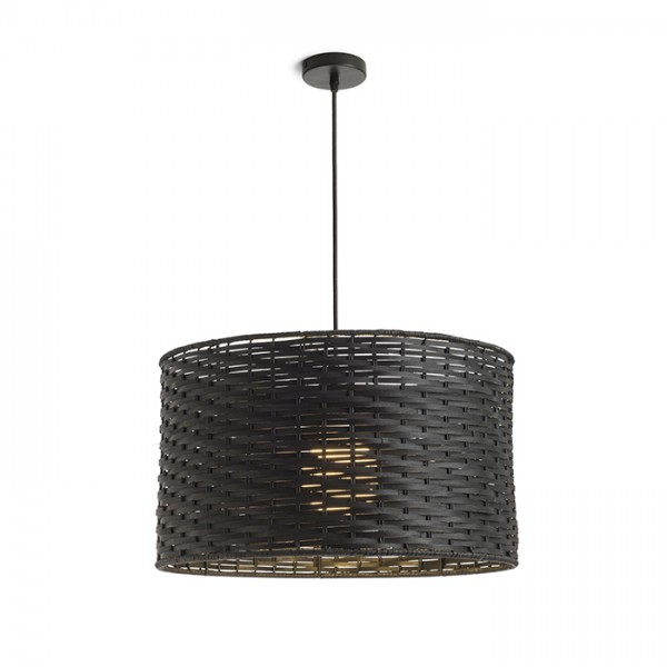 Image of Lampada FIATLUX 41/24 a sospensione nero bambù 230V E27 15W