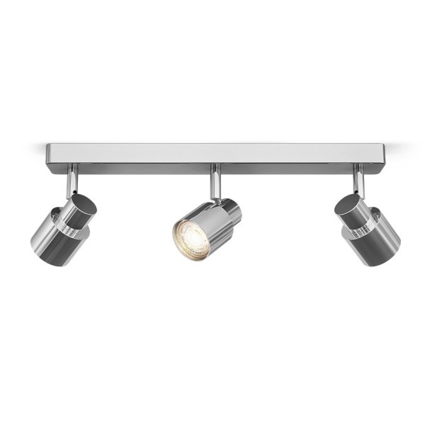 Image of Lampadario faretti VALTO III plafoniera/applique cromo 230V GU10 LED 3x5W IP44