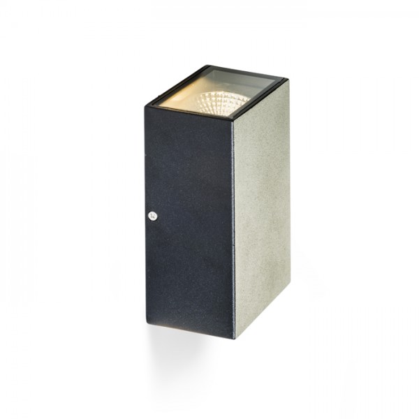 Image of Faretto applique DIXIE 10x16 da parete nero 230V/350mA LED 2x5W 84Â° IP54 3000K