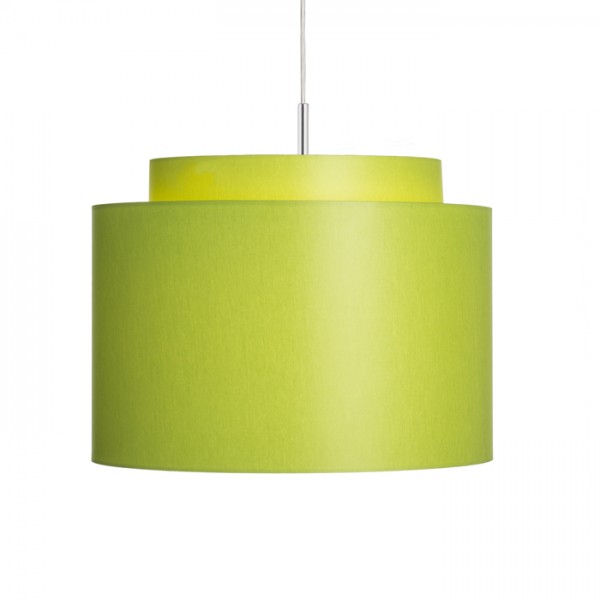 Image of Paralume DOUBLE 40/30 paralume Chintz limetta/PVC bianco max. 23W
